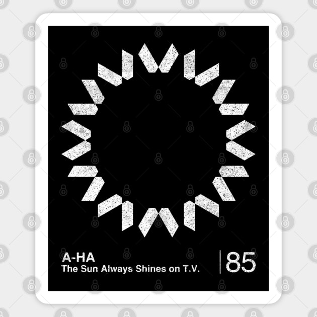 A-Ha / Minimalist Graphic Artwork Design Magnet by saudade